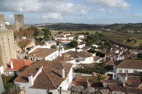 A view along a street in Obidos A view along a street in Obidos