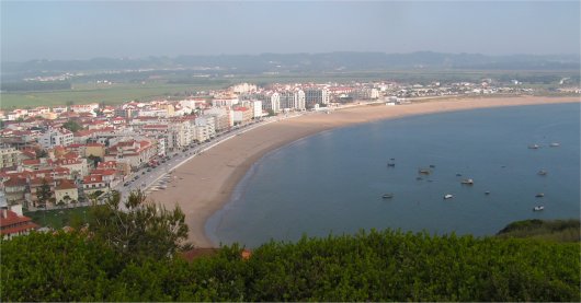 A view of the bay of S�o Martinho do Porto taken from near the apartment