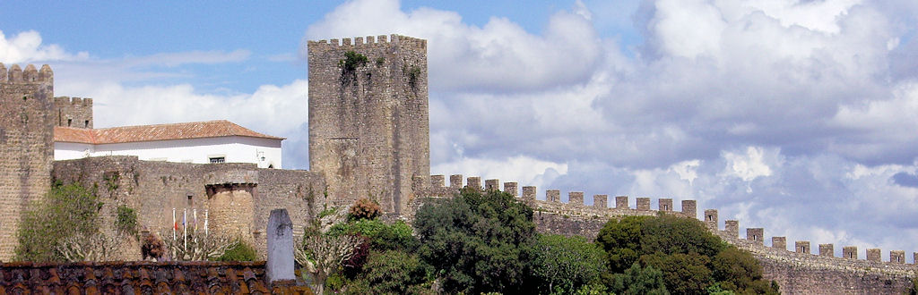 part of the town wall at Obidos